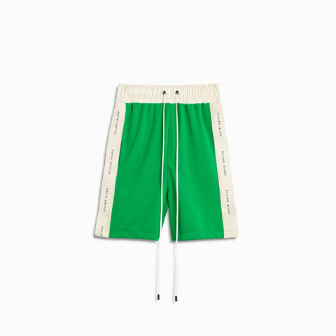 Classic Gym Short in Green/Ivory