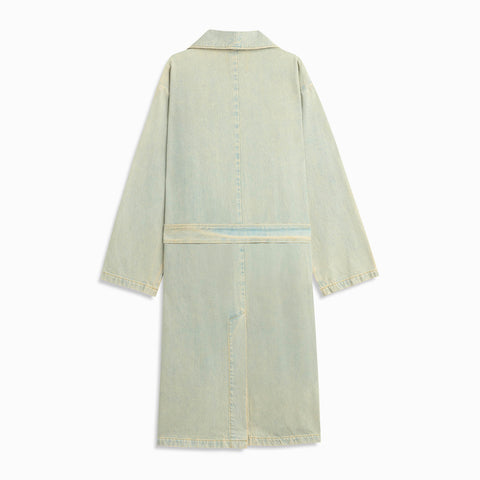 Denim Robe Coat in Blue Stone Wash