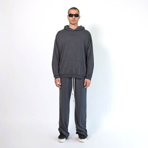 Loop Terry Standard Hoodie in Black Heather