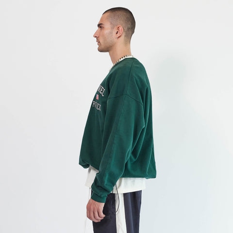 USA Sweatshirt in Hunter Green