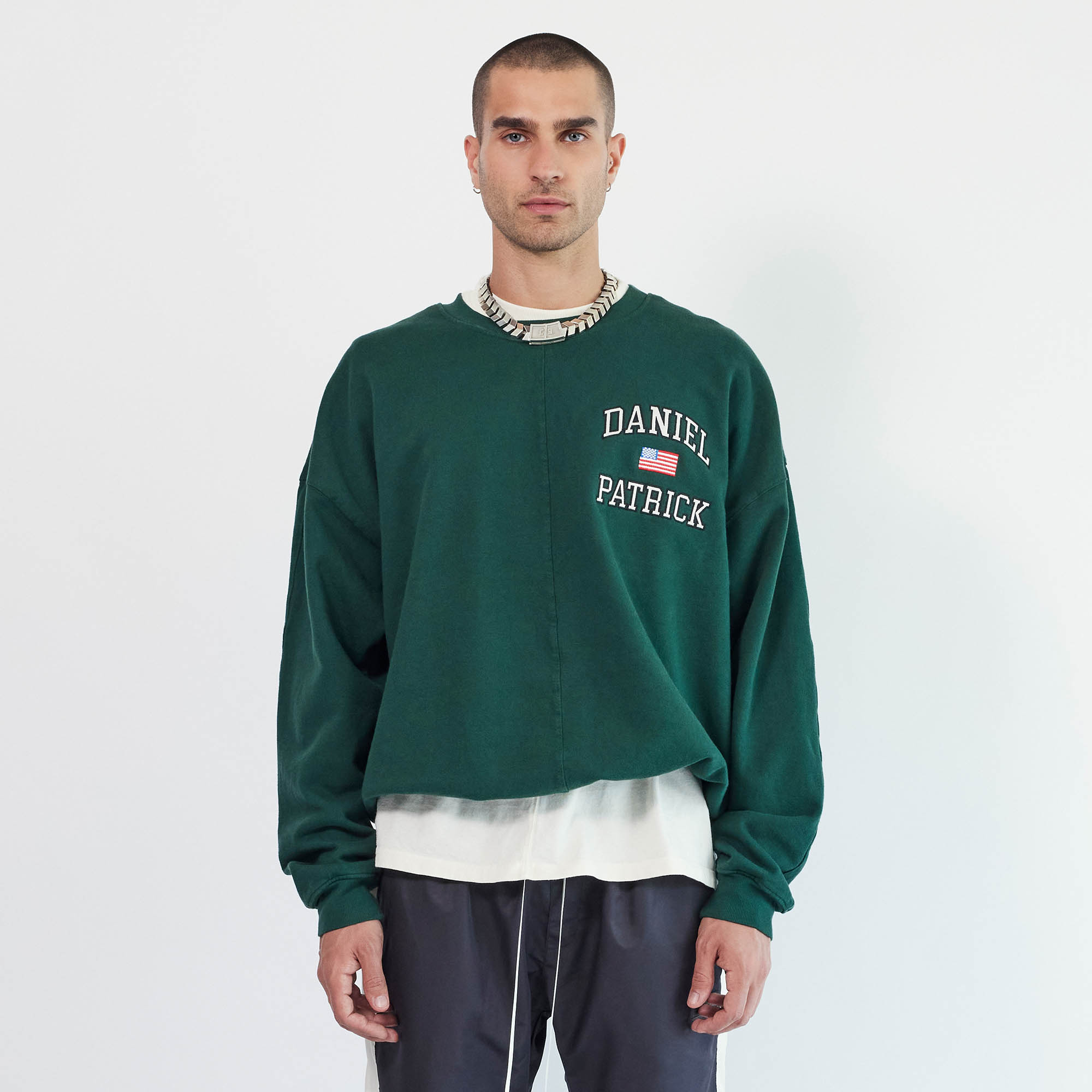 USA Sweatshirt in Hunter Green