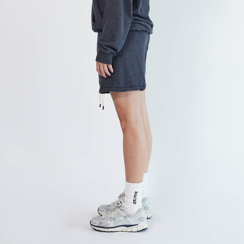 Loop Terry Standard Sweatshort in Black Heather