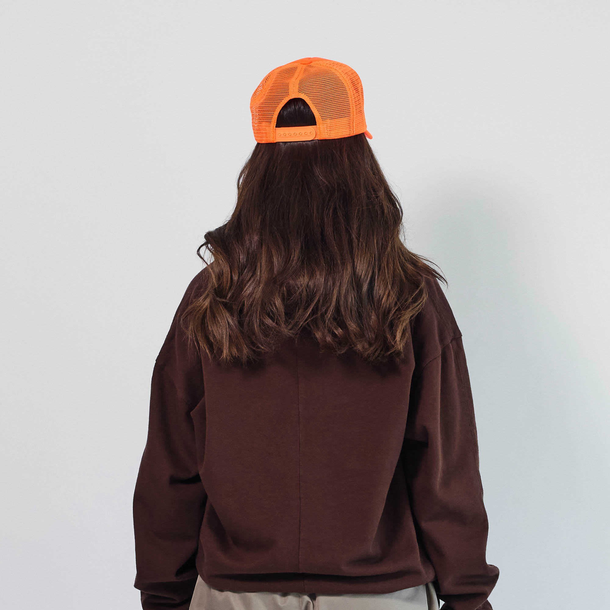 Beverly Hills Trucker Cap in Neon Orange