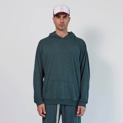 Loop Terry Standard Hoodie in Hunter Green