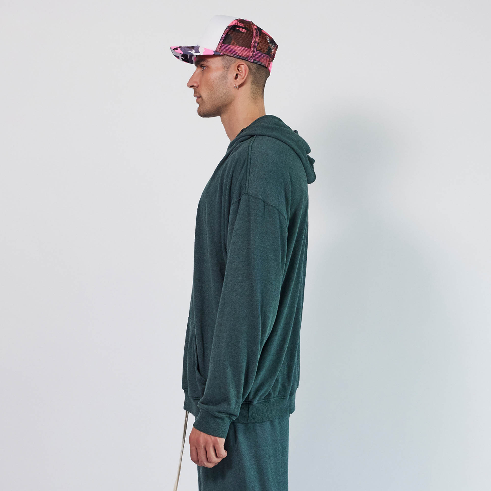 Loop Terry Standard Hoodie in Hunter Green