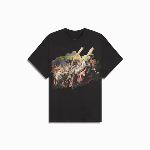 Good vs Evil Tee in Washed Black