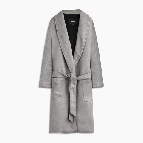 heavy wool robe coat / grey