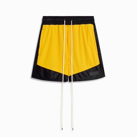 Icon Mesh Gym Short in Yellow/Black