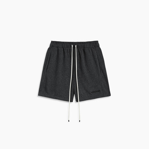 Loop Terry Standard Sweatshort in Black Heather