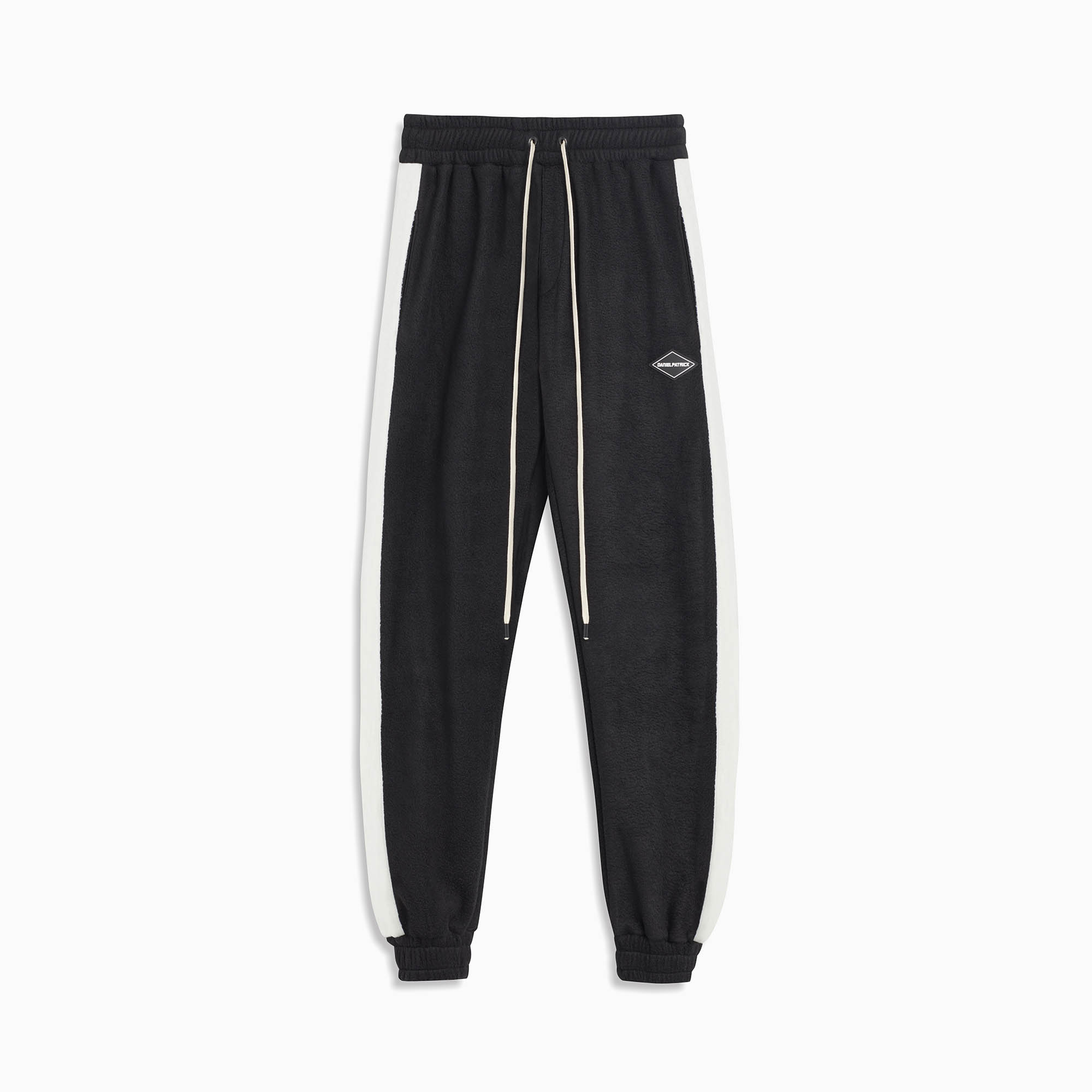 Polar Fleece Roaming Sweatpants in Black + Ivory