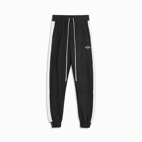 Polar Fleece Roaming Sweatpants in Black + Ivory
