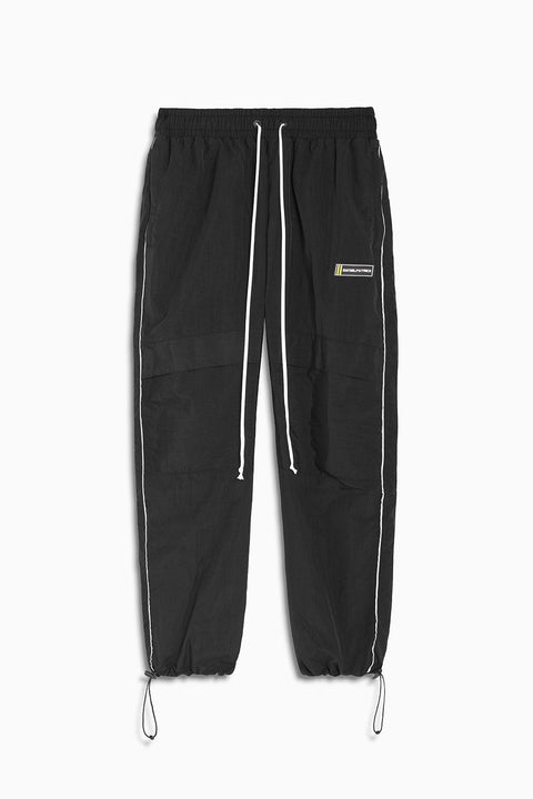 parachute track pant v cargo / black + 3m + black
