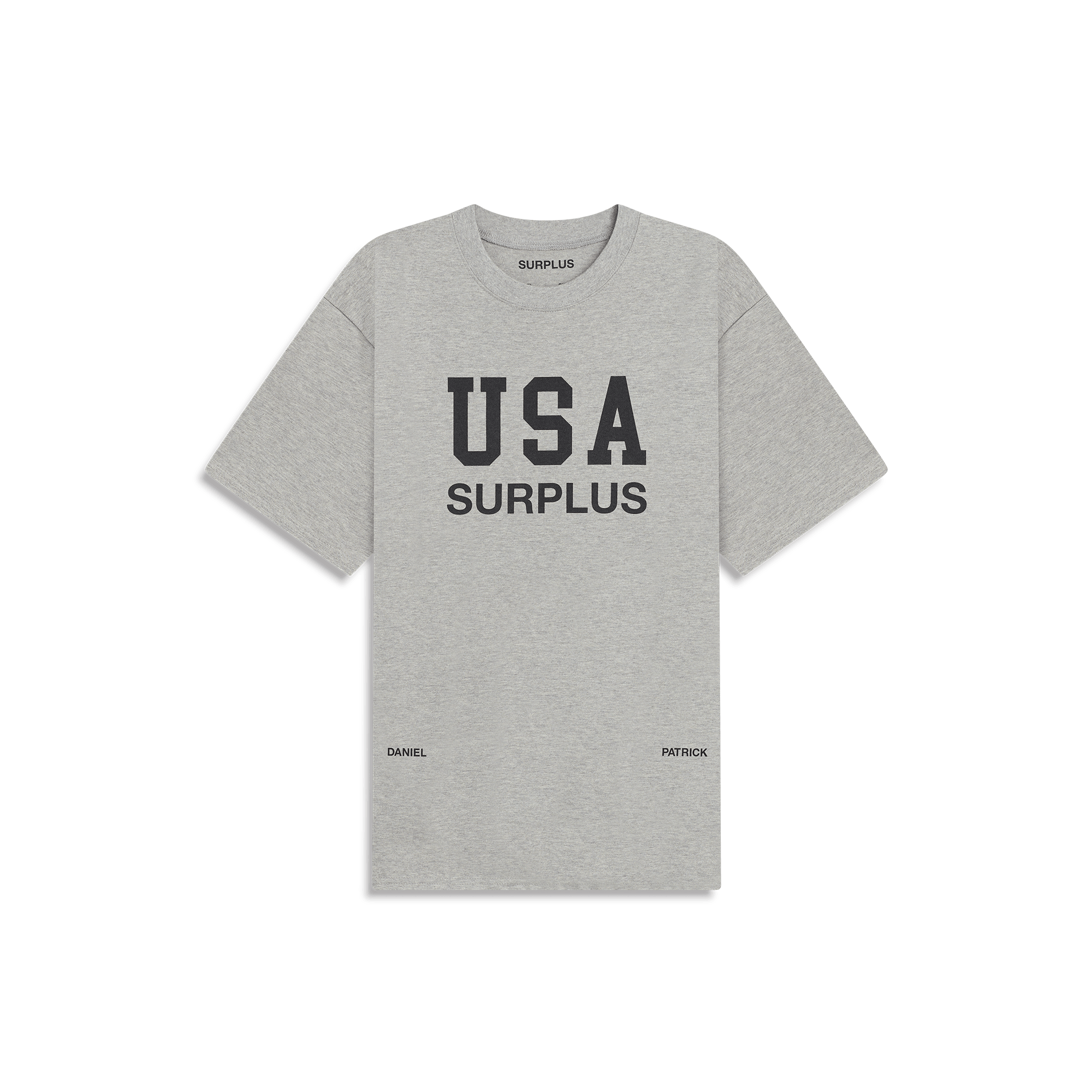 USA surplus tee / heather grey + black