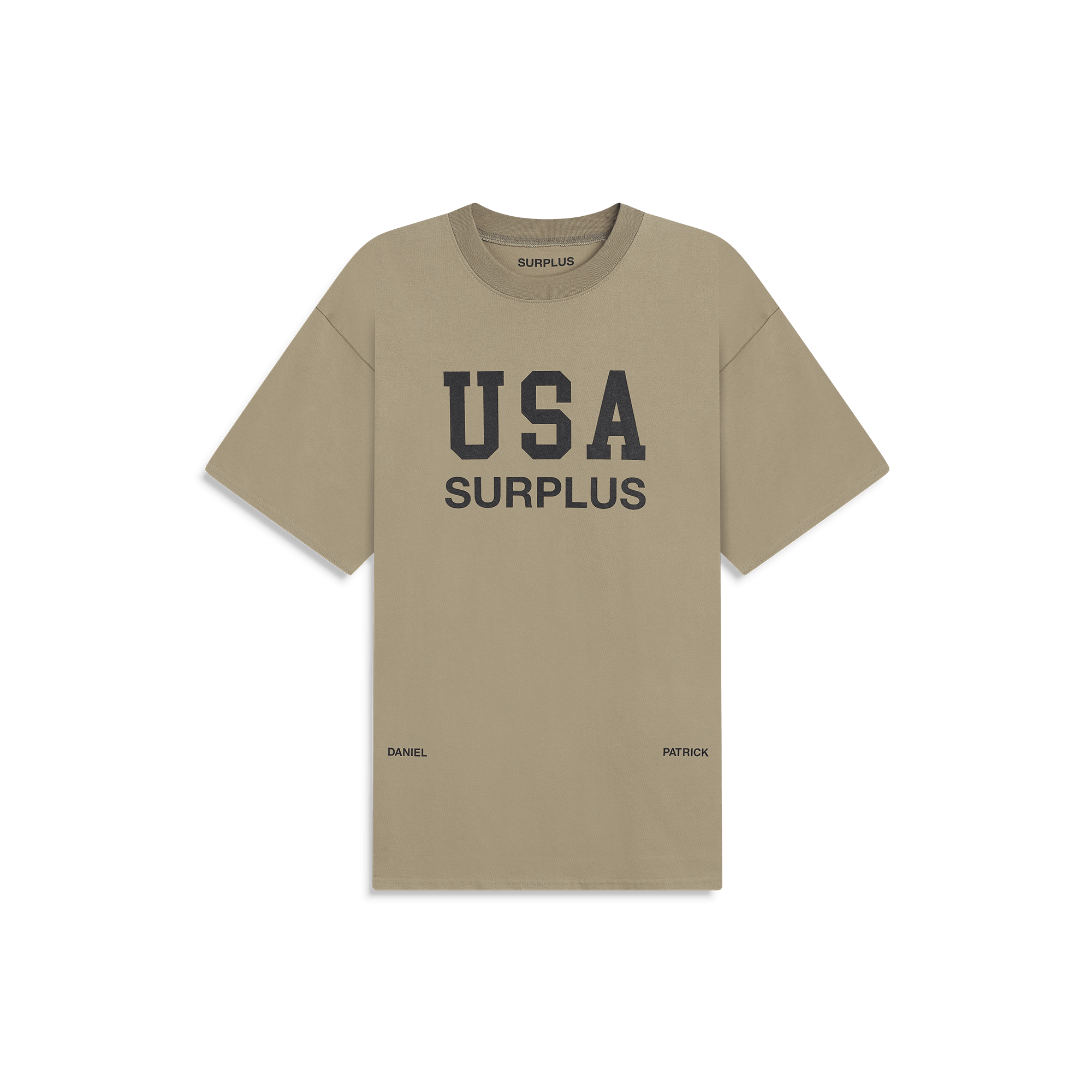 USA surplus tee / washed olive + black