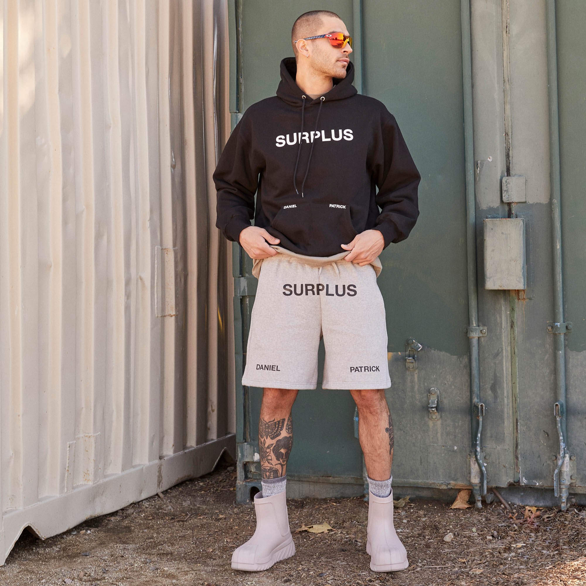 featured-hover | Surplus Logo Hoodie in Black + White