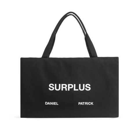 surplus tote / black + white