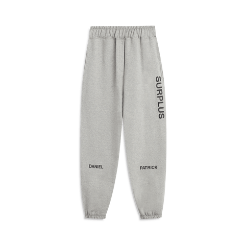 Surplus Logo Sweatpant in Heather Grey + Black
