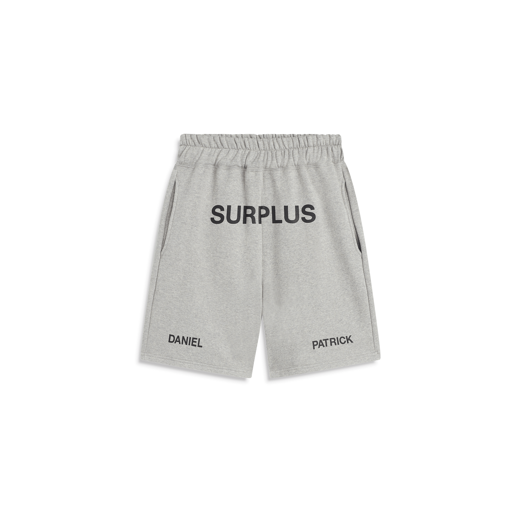 surplus logo sweatshort / heather grey + black