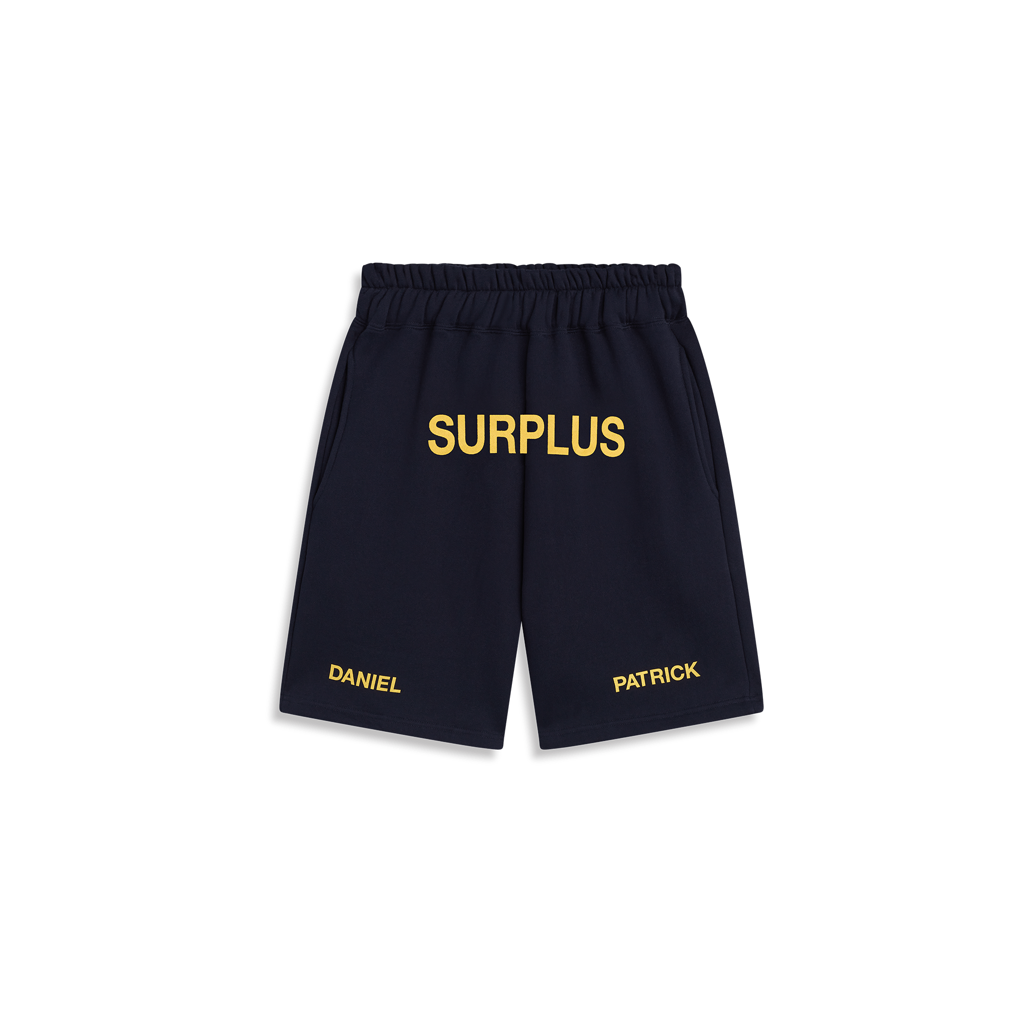 surplus logo sweatshort / navy + yellow