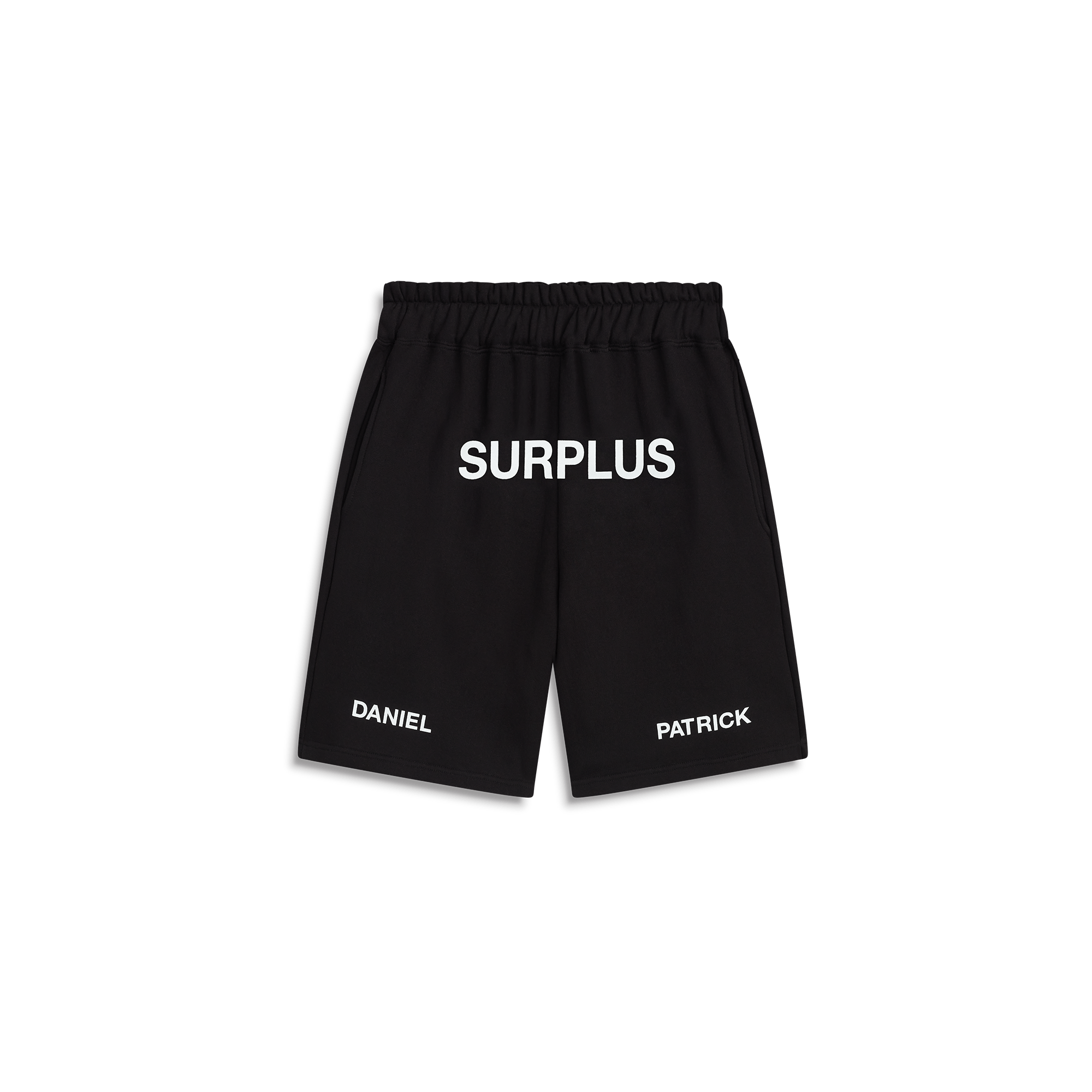 surplus logo sweatshort / black + white