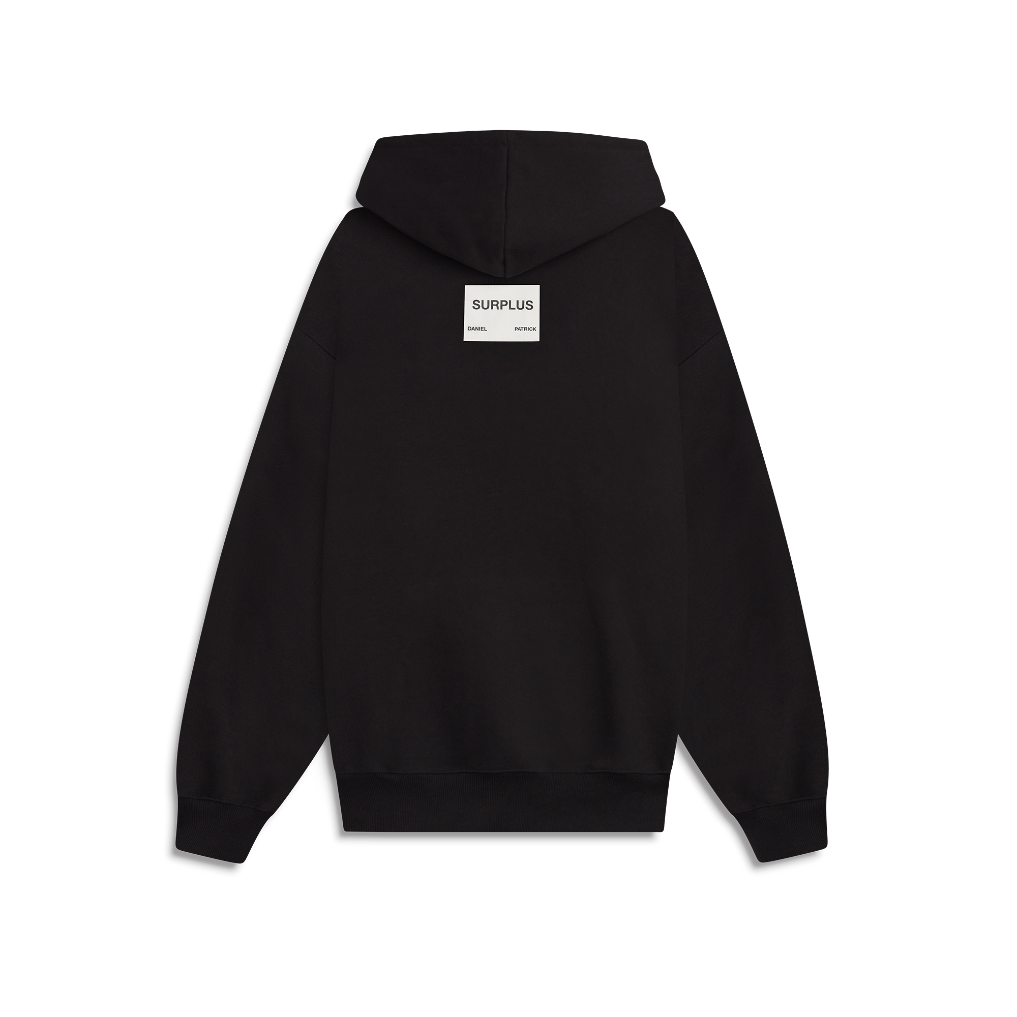 surplus logo hoodie / black + white