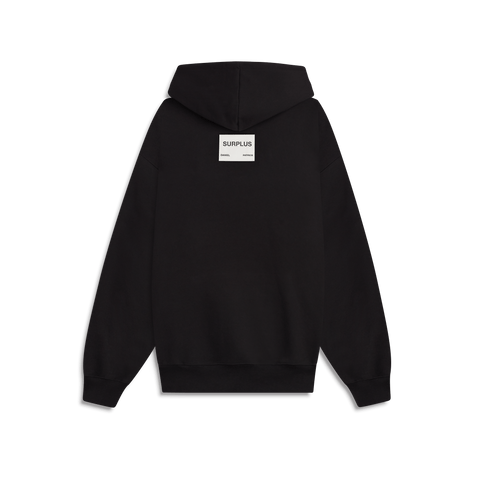 surplus logo hoodie / black + white
