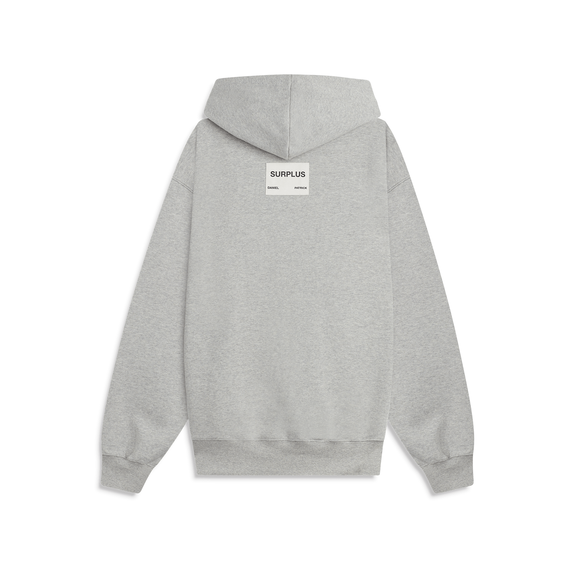 surplus logo hoodie / heather grey + black