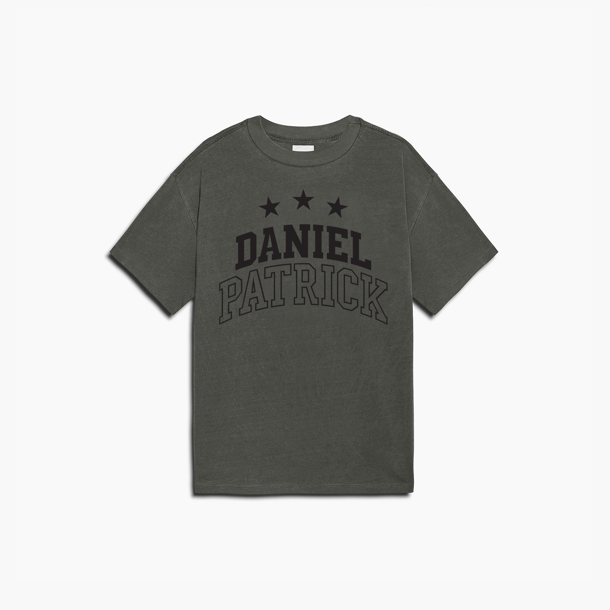 double varsity tee / grey/black