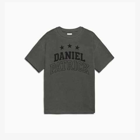 double varsity tee / grey/black