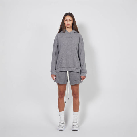 loop terry standard sweatshort / heather grey