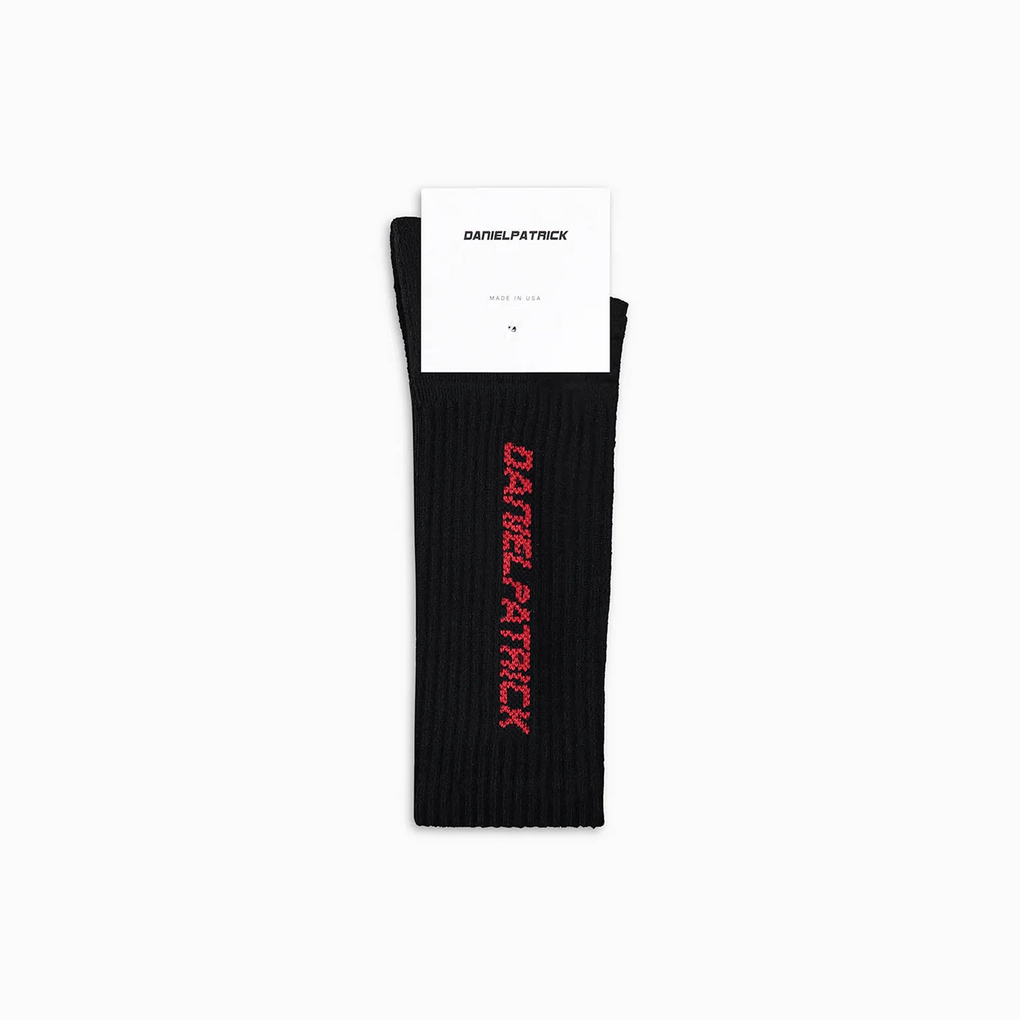 DP logo sock / black + red