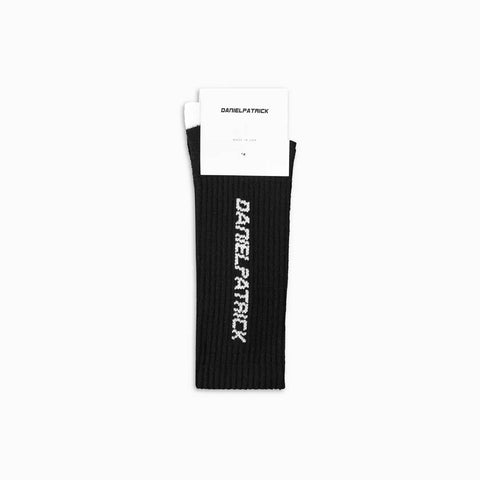 3 pack DP logo socks / black + white