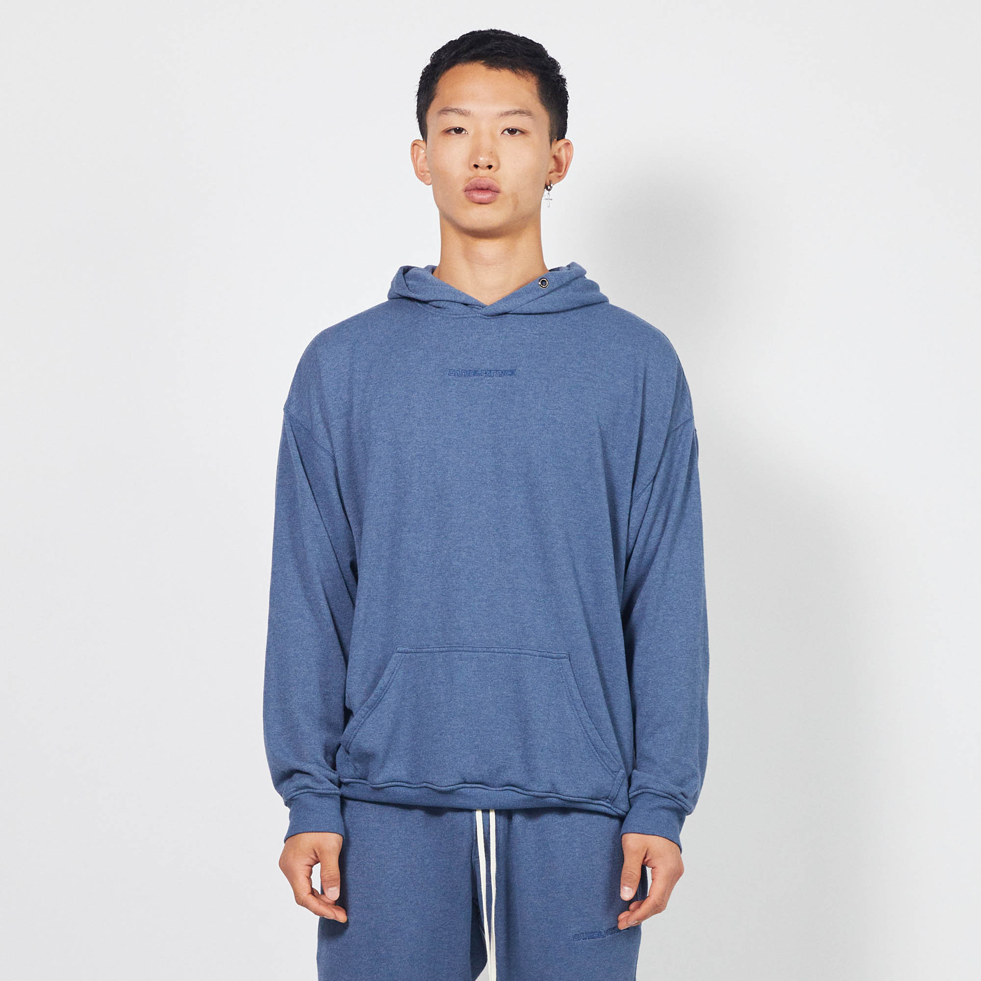 loop terry standard hoodie / mountain blue