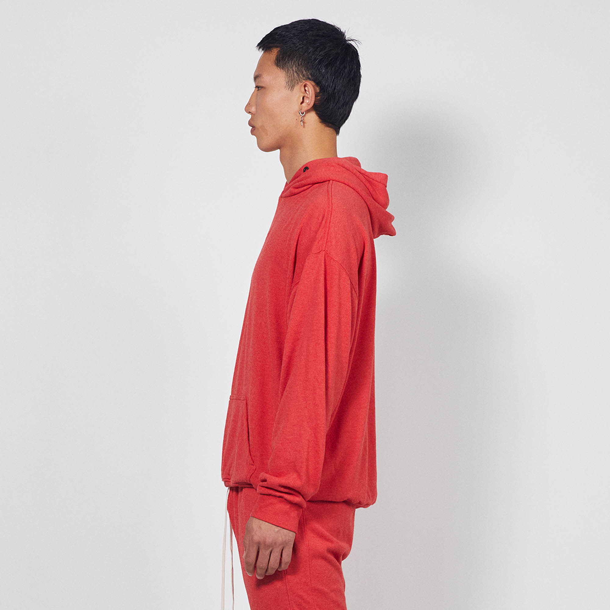 loop terry standard hoodie / red heather