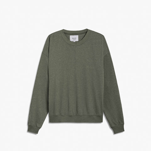 loop terry standard sweatshirt / washed olive heather