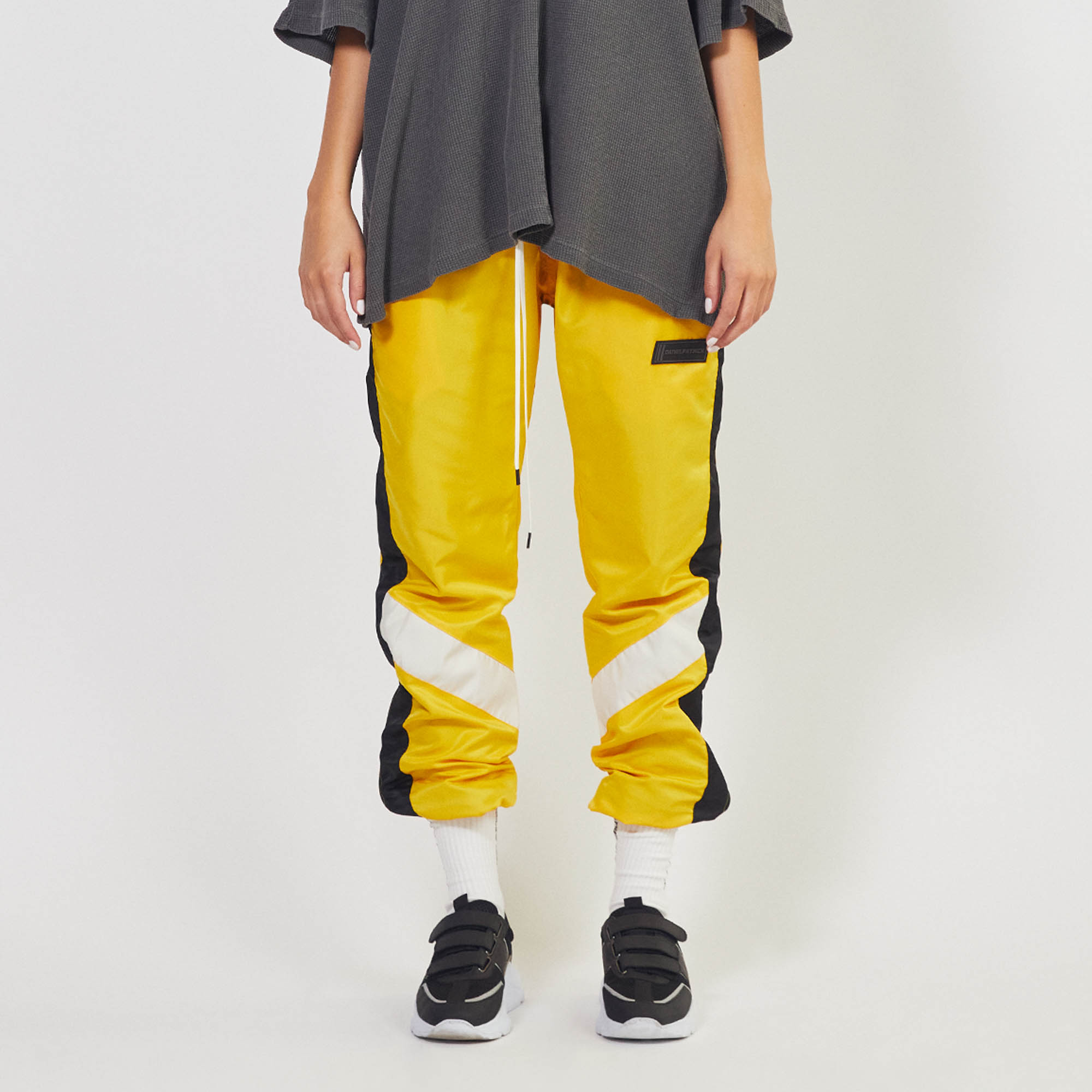 NTWRK - Racee Yellow Stacked Flare Track Pant