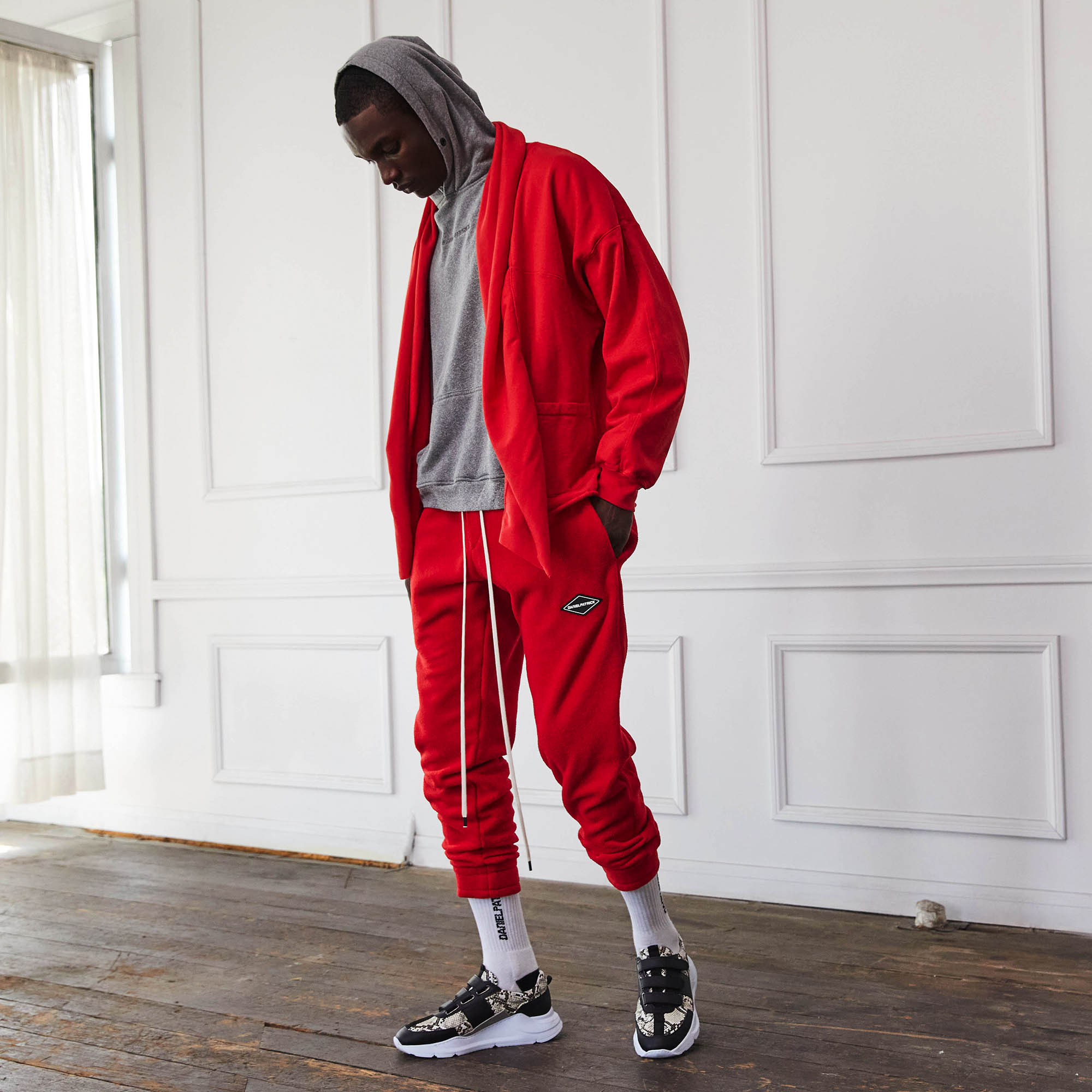 Red sweats outfit new arrivals