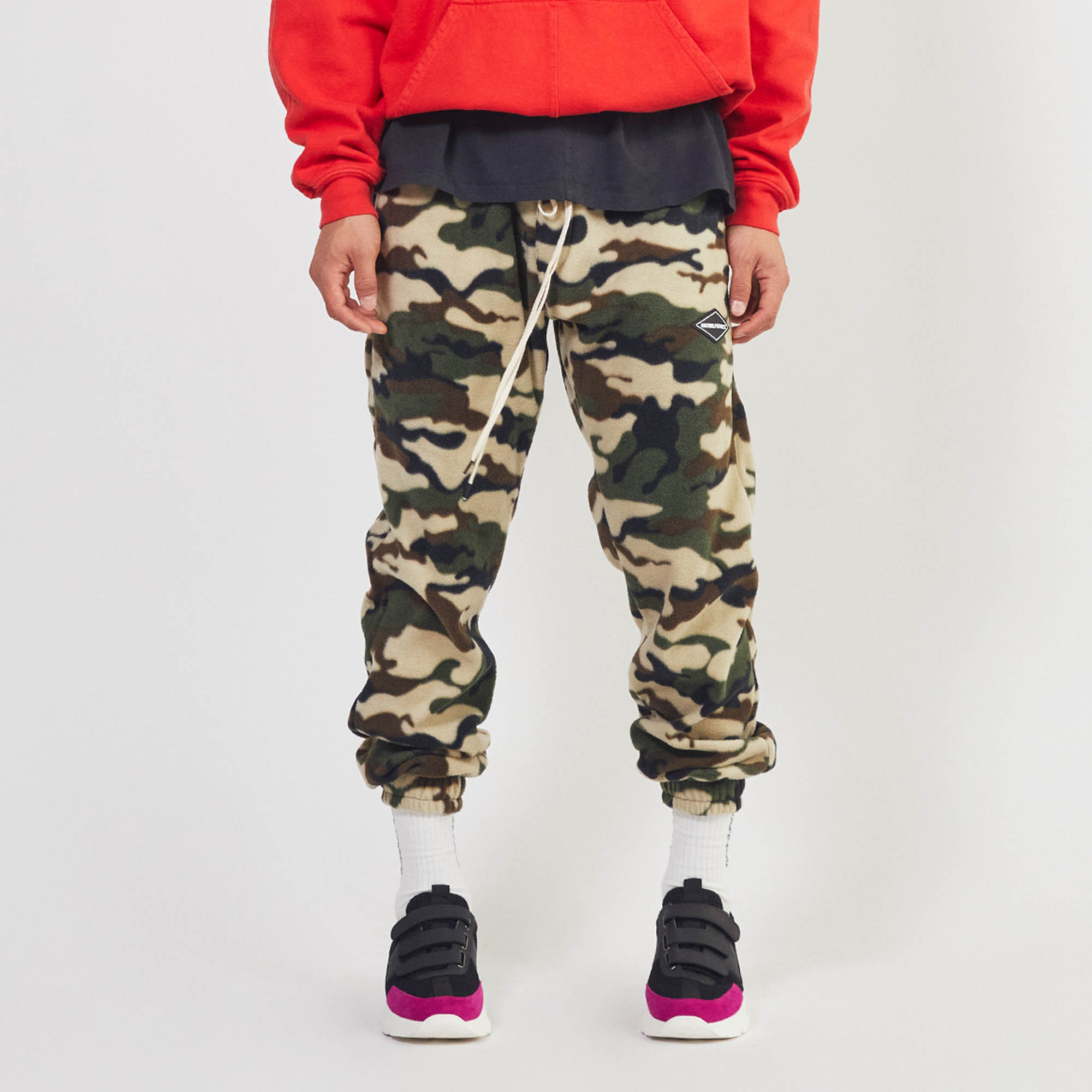 Men's camouflage fleece pants hot sale