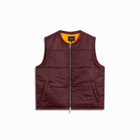 puffer vest / maroon